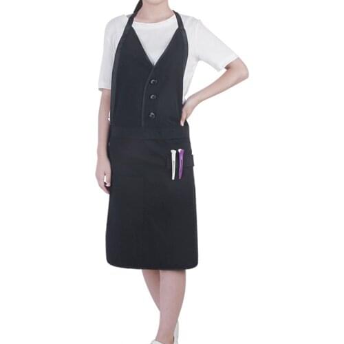 Parrucchiere Black Vogue Salon Apron Hairdressing Hair Cutting Apron Front-Back Cape for Hairstylist