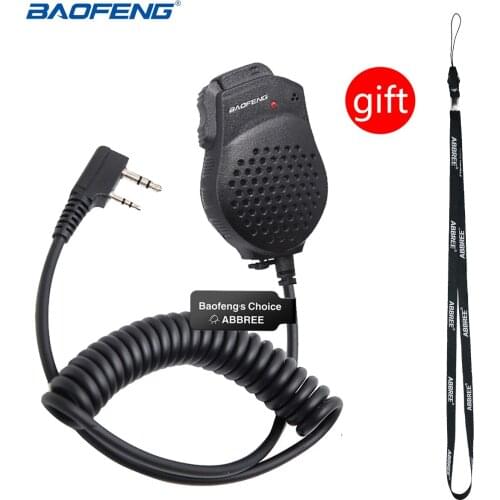Portable Baofeng Speaker Mic Microphone Dual PTT for BaoFeng Two Way Radio UV-82 UV-82L UV-8 UV-8D UV-89 Walkie Talkie uv82