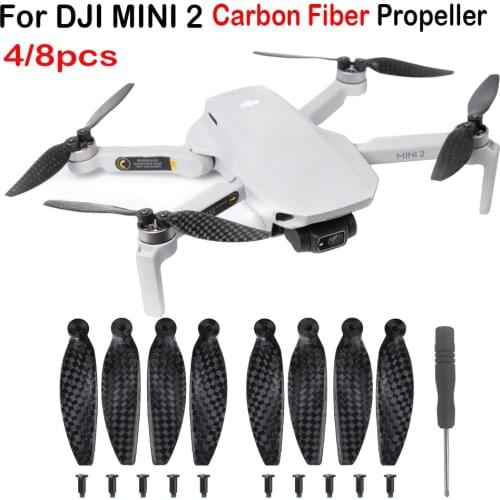 4/8pcs Carbon Fiber Propellers Blade Low Noise and Quick-Release for DJI Mavic Mini 2 Drone Replacement Accessory