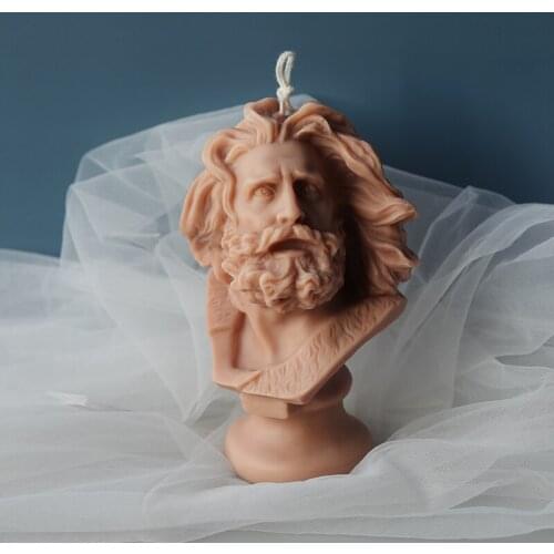 PRZY Large Size Plaster Statue Molds Soap Mold Silicone Marseille Head Candle Moulds Clay Resin Moulds