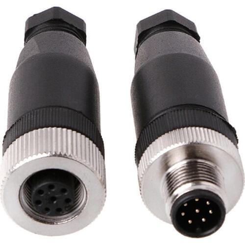PG7 Sensor Connector IP67 3 4 5 Pin Male/Female High Quality Connector Waterproof Plug Screw Straight/Right Angle M12 Plug