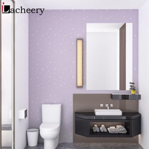 PVC Pure Color Self-adhesive Wallpaper with Stars Warm Home Decoration Furniture Contact Paper Bedroom Living Room Wall Stickers