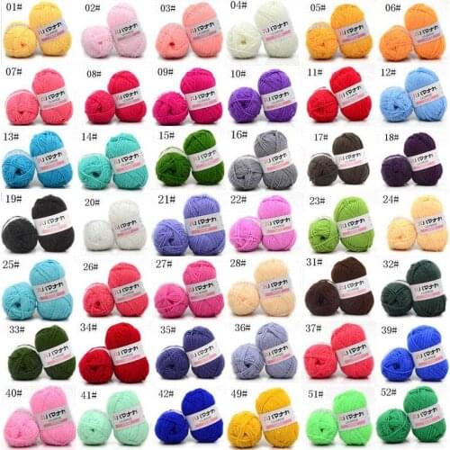 25g Soft Cotton Knitted Scarf Wool babycare Yarn Sweater Knitted Colorful Crochet hand LOT Knitting Craft Baby soft