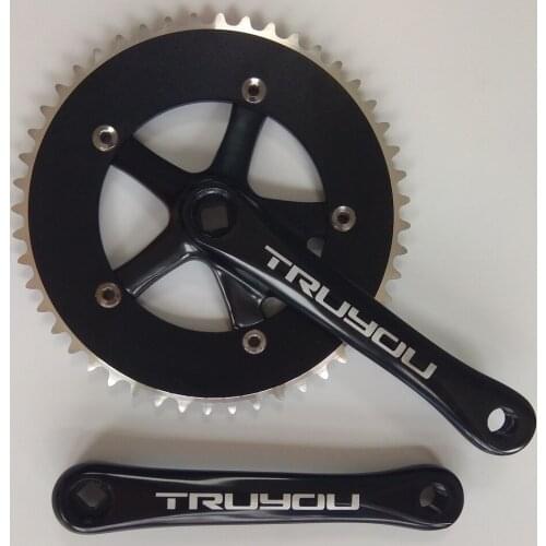 Track Bike Crankset 130 BCD 53T 52T 50T 48T 46T 44T Fixed Gear Single Speed Bicycle Chainwheel 1/8" Chainrings 170 MM Crank