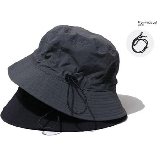 Summer Mens and Womens Fishermans Hat Top Quality Mens Metal Cotton Black Gray Sun Hat Fisherman Hunting Sports Hat 2021