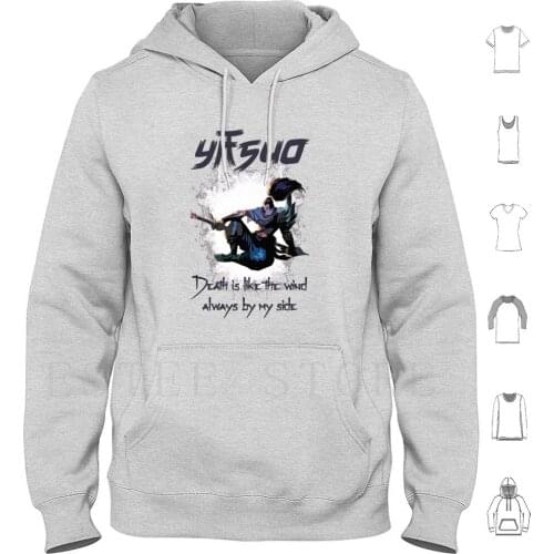 ? Death Is Like The Wind ? ? Yasuo Hoodies Long Sleeve Yasuo Legends Pentakill Penta Gaming Game Adc Mid Support