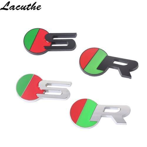 Car Styling R S 3D Car Sticker Chrome Logo Metal Car Sticker Decal Auto Accessories For Jaguar XJ XF XK X-TYPE