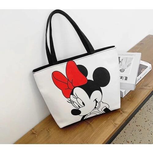 Disney Cartoons mickey mouse messenger bag cartoon lady canves bag minnie handbag shopping bag