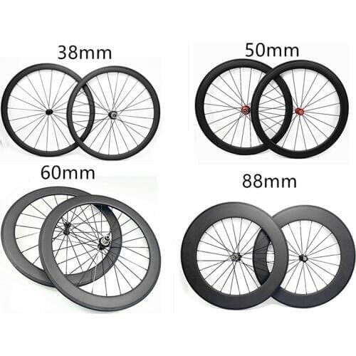 Carbon wheels raod 700C 23mm width clincher 38/50/60/88mm NOVATEC 271/372 hubs bicycle road wheels 23mm width pillar 1432 spokes