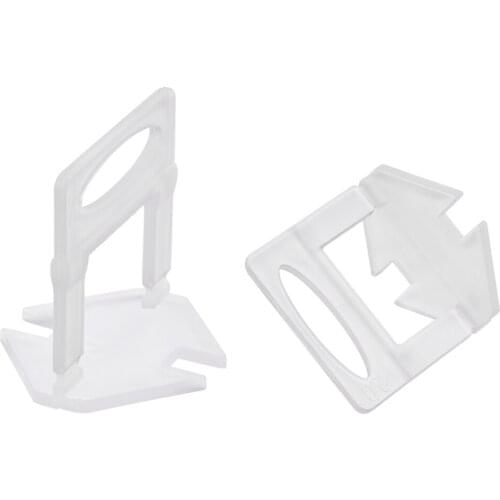 Uxcell Tile Leveling System Clips Plastic Leveler Spacers for 2mm Joint Great tools to floor wall setting Clear 300Pcs