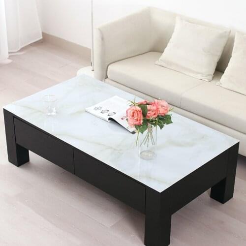 Soft Glass Grey White Marble PVC Tablecloth Waterproof Oil 1.3mm Matte Home Decoration Table Cloth Placemats Textiles Decoration