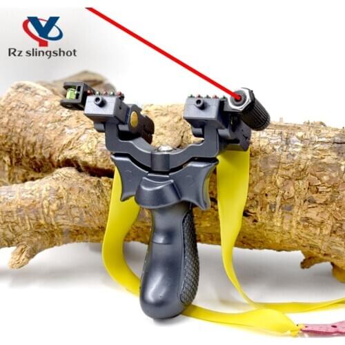 Resin Slingshot Rotating Catapult Head High Precision Outdoor Hunting Shooting Slingshots with Flat Rubber Band Shooting Games