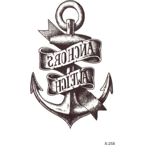 30pcs Anchor temporary tattoo sticker Tatouage temporaire tatuajes fake kids tattoo Taty gold tattoo xha tatuajes temporales