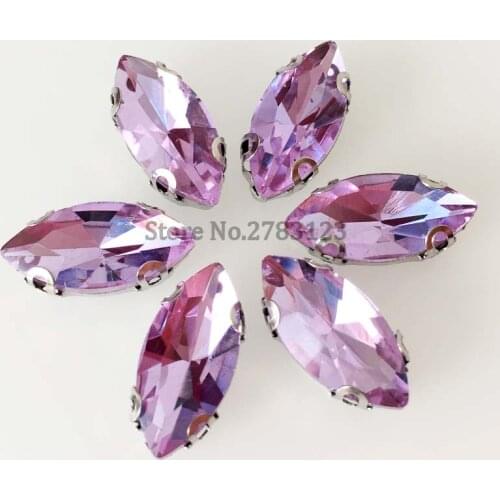 Factory sales Superior quality glass Crystal horse eye shape sew on loose rhinestones,diy/Clothing accessories