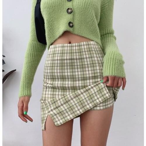 Women Plaid Mini Skirt with Under Shorts Mini Skort In Check clothes dropshipping brandy clothing taille vintage punk Jk jupe