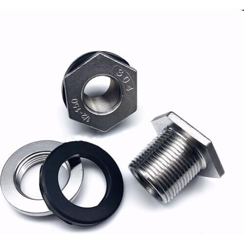1/2" 3/4" 1" 1-1/4" 1-1/2" BSP Female Thread 304 Stainless Steel Pipe Fitting Water Tank Connector Adapter Coupler