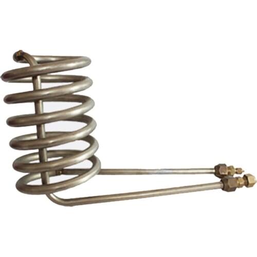 1.5HP Titanium Tube Evaporator Seafood Pond Fish Tank Refrigeration Evaporator Pure Titanium Evaporator 6.5 Circle