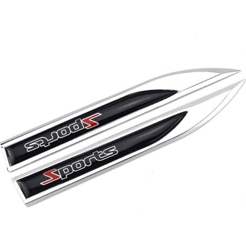 1Pair 3D Metal Car Wing Right & Left Side Badge Fender Emblem Car Sticker for Chrysler Sebring Voyager Saab 9-3 9-5 9000 93