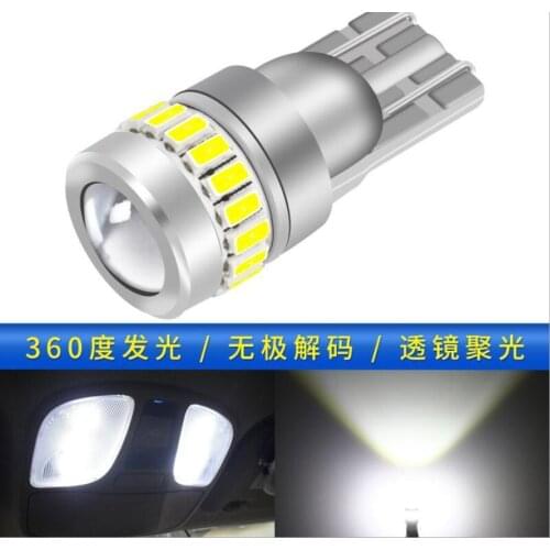 10pcs T10 3030 3014 Chip T10 W5W LED Car Interior Light Lamp Map Dome Bulb Exterior License Plate Light 6000K White