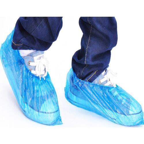 100 Pcs/Pack Waterproof Boot Covers Plastic Disposable Shoe Covers Homes Overshoes