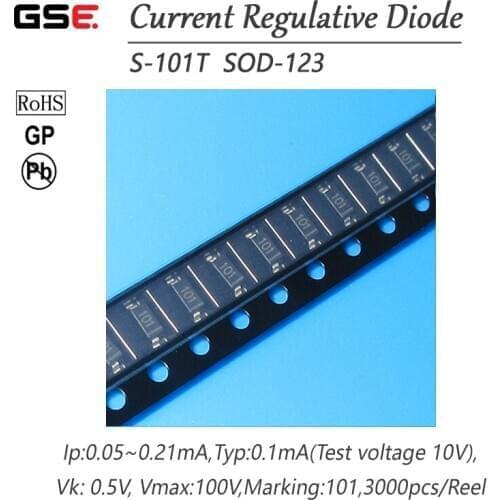 DIODE S-101T 0.1MA SMD SOD-123 CRD / CURRENT REGULATIVE DIODE NEW 10PCS/LOT