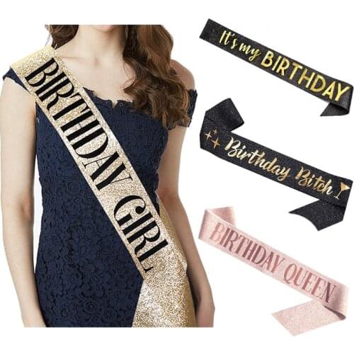 2021 Happy Birthday Queen Girl Satin Sash 21 30 Birthday Sash Party Supplies Birthday Decoration Anniversary Birthday Decor