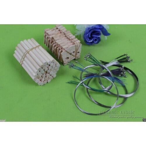 4/4 violin Neck 50pc​s maple violin Bridge Spruce wood Sound Post string #687