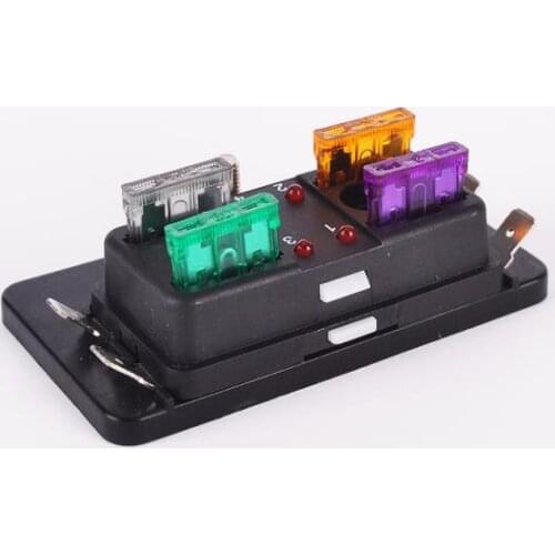 4 Way Terminals Fuse Puller Terminal Fuse Block w/ Label Premium Fuses
