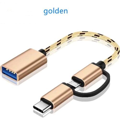 Adaptador OTG para Android tipo-c, adaptador OTG, dos en uno, adecuado para Samsung, Xiaomi, Android Mouse, Tablet, PC, tipo C