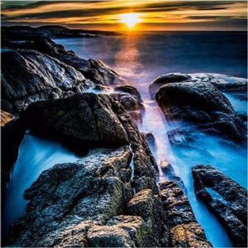 5D DIY Full Round/Square Diamond Painting Sunrise Landscape 3D Embroidery Cross Stitch Rhinestone Mosaic Home Decor Y1198