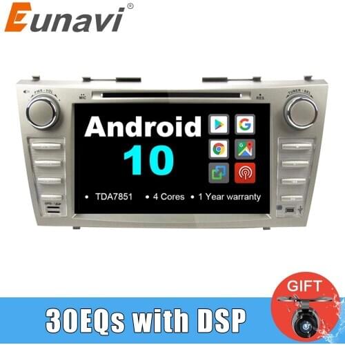 Eunavi 2 din Android 10 Car Multimedia Player GPS Radio for toyota camry 2006-2011 2din Auto DVD Stereo DSP TDA7851 4G WIFI USB