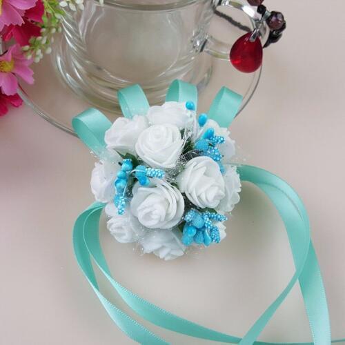 Wrist Corsage Bridesmaid Sisters Hand Flowers Artificial Bride Flowers for Wedding Dancing Party Decor Bridal Prom