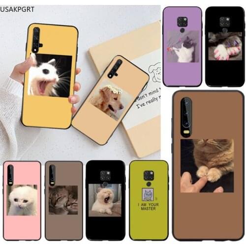Cute Cat Dog Cartoon Phone Case for Huawei P40 P30 P20 lite Pro Mate 30 20 Pro P Smart 2020 prime