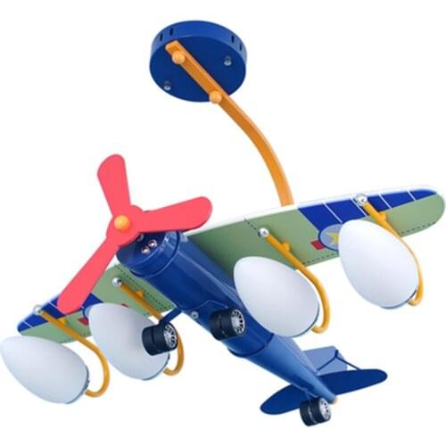 Decora Children Plane Ceiling Lamp Modern LED Children Semi-Ceiling Lights Fixture Kids Children Bed Room Lighting Free Shipping