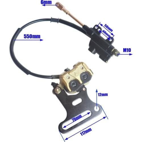 Motorcycle Hydraulic Rear Disc Brake Caliper System For 110cc 125cc 140cc PIT PRO Dirt Bike Motorbike Brakes Accessories