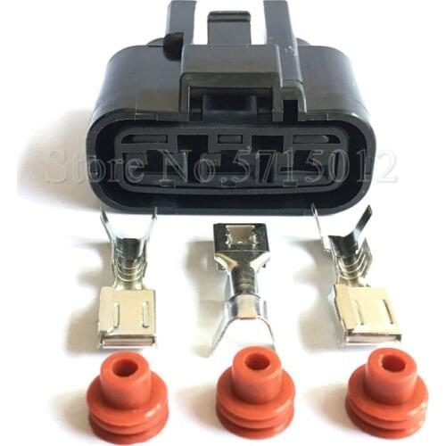 3 Hole Auto Fan Socket Automotive Electrical Wire Power Cord Connector QLW-A-3F-B Receptacle Kit QLW-A-3F-GR For Honda