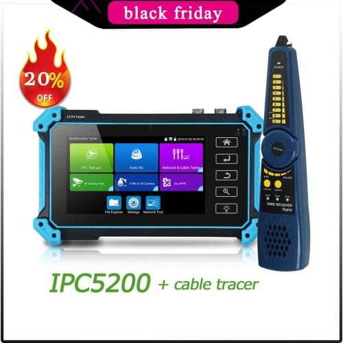 5inch Sdi Cctv Test Monitor Hdmi& Vga 4k Security Camera Tester Utp Rj45 Cable Test Poe Power Video Monitor with Cable Tracer