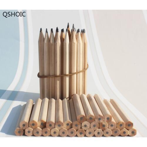 100PCS/SET Factory Direct Short Pencil 3.5-inch Hotel Pencil Custom-made Childrens Gifts Wooden Logs Environmental Protection