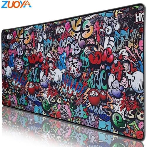 ZUOYA Mouse Pad Graffiti Anti-slip Large Keyboard Gaming Mousepad Desk Mat for Computer