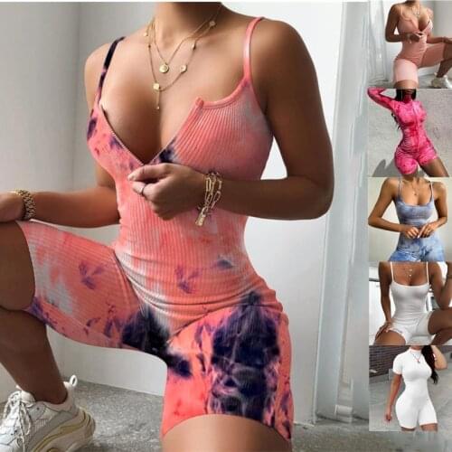 Fashion Womens Jumpsuit Sexy Women Print Playsuit Women Rompers Fall Summer Sleeveless Sport Casual Slim Playsuit Women Clothes