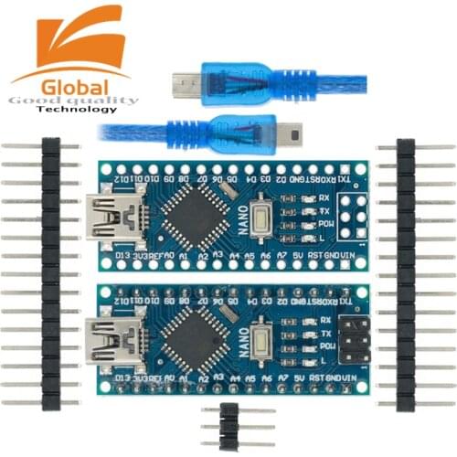 100PCS Nano 3.0 controller nano CH340 USB driver ATMEGA328 ATMEGA328P nano Mini USB With the bootloader for arduino