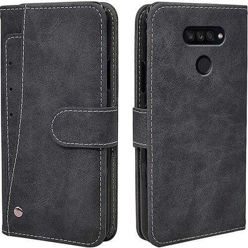 Luxury Vintage Case For LG K40s K50s K41S K51S K50 K51 K61 Q51 Q60 Q61 Case Flip Leather Silicone Wallet Cover Business Fundas