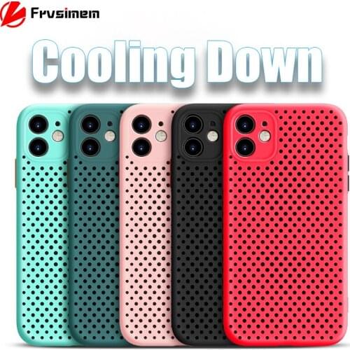 Silicone Case For iPhone 11 Pro Max X XS MAX XR 7 8 6 6S Plus SE 2020 2 Breathable Cooling Soft TPU Liquid Heat Dissipation Case