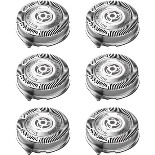 6 Pack SH50 Replacement Heads for Norelco Series 5000 Shavers, S5000 S5420 S5380 S5351 MultiPrecision Blades