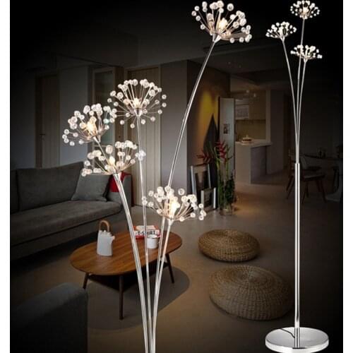 Modern Simple Living Room LED Table Lamp Bedroom Crystal Lamp Wedding Dress Shop Lamp Study Dandelion Light Free Shipping