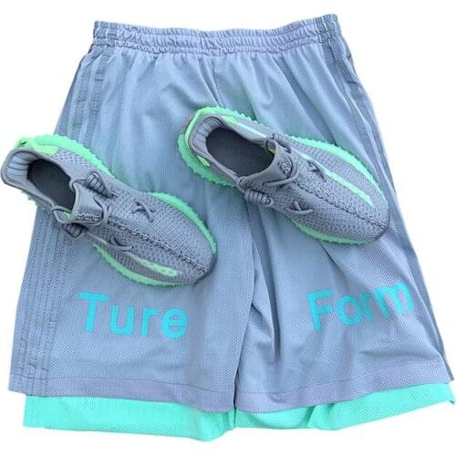 Techwear Reflective Two-Sided Basketball Print Hip Hop Summer Cargo Shorts Men Streetwear Crochet Short Pants Sporty Trousers