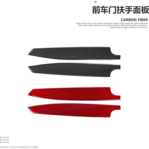 Carbon fiber For Subaru BRZ Toyota 86 front door armrest panel Automotive Interior Stickers Interior Accessories