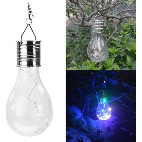 Outdoor LED Solar Light Solar Powered Camping Hanging Bulbs Waterproof Lamp Lawn Light for Garden Decoration