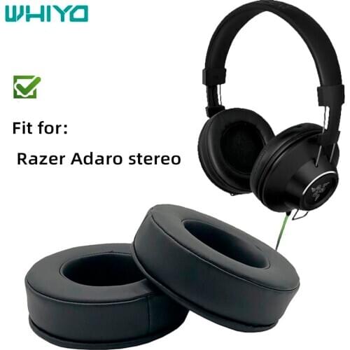 Whiyo Replacement Ear Pads for Razer Adaro stereo Headphones Cushion Earpad Cups Earmuffes Cover Sleeve