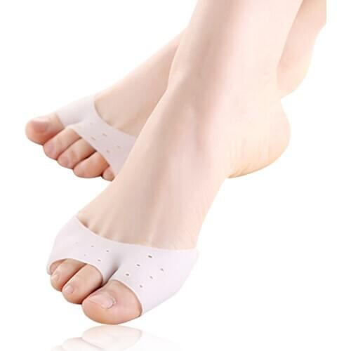 1 Pair Multifunctional Silicone Hallux Valgus Correction Toe Separators Tiptoe Sleeve Forefoot Pad Sock Foot Care Tool